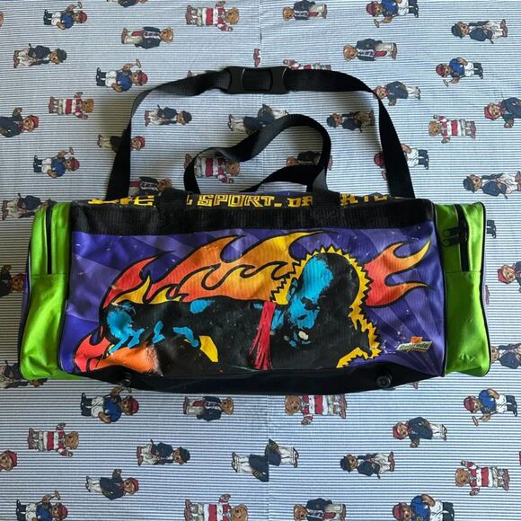 Vintage 90s NBA Gatorade Duffle Gym Bag Michael Jordan Frank Kozik Promo